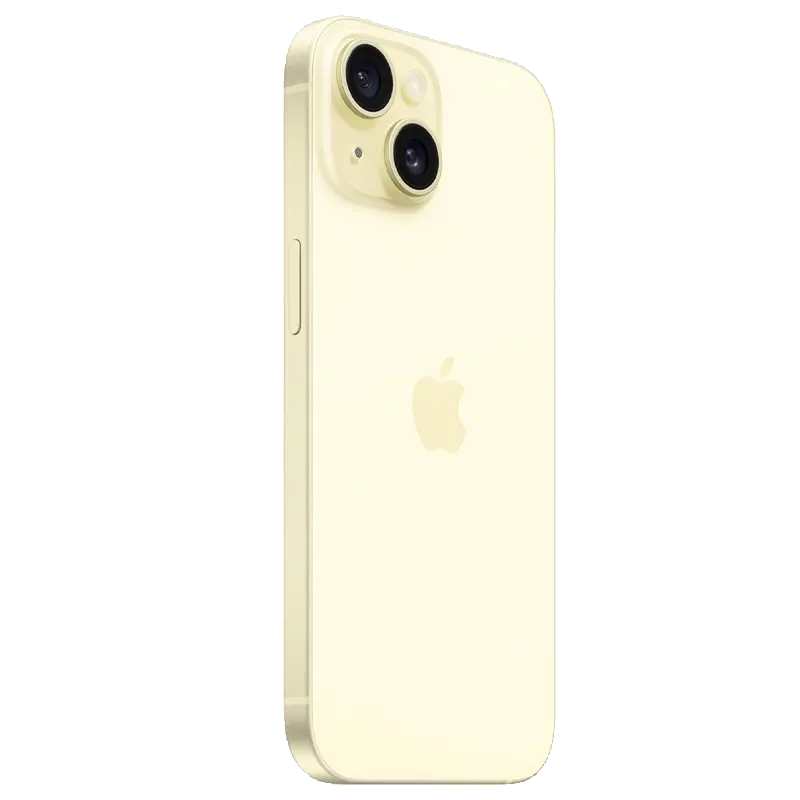 Bold yellow iPhone 15 with high-quality display and features